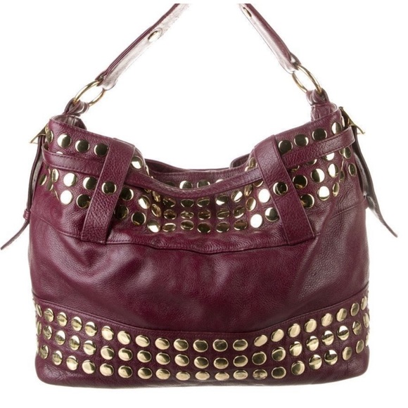 Rebecca Minkoff Supernova Stud Devote - Purple (looks maroon) - Picture 1 of 8
